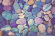 Natural vintage colorful pebbles background