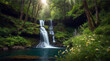 © Tofazzal - Beauty of a cascading waterfall nestled in a lush, verdant forest.