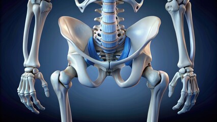 3D rendered hip bone illustration
