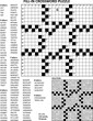 Fill in the blanks crossword puzzle with american style grid of 21x21 size, 70 blocks, 110 words, one letter revealed. Letter G as a hint. Answer included.
