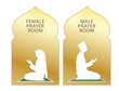 set of  mosque icon or prayer room sign isolated. Eps