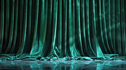 Wall Mural - Luxury velvet curtains.