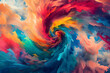 © Mathias - An illustration capturing the dynamic and vibrant energy of vibrant swirling colors in motion