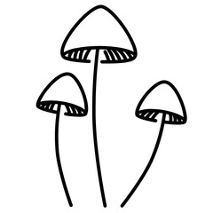 Sticker - mushroom line icon