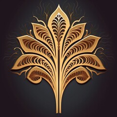 Golden floral ornament