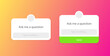© Влада Яковенко - Ask Me Question Mockup Page. Social media. Flat Style. Vector icons