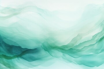Mint Green background abstract water ink wave, watercolor texture blue and white ocean wave web, mobile graphic resource for copy space text 