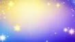 Glittering Yellow, Blue and Purple gradient background with hologram effect and magic lights. fantasy backdrop with fairy sparkles, gold stars, and festive blurs