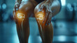 Knee pain fitness medical background,generative ai