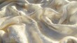 Elegant Cream Textured Fabric with Abstract Wave Patterns