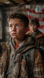 © LomaPari2021 - child is being bullied by a older boy in school,generative ai