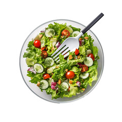 Poster - a salad with a fork in it