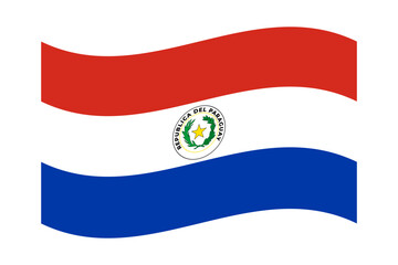 Wall Mural - Vector illustration of Paraguay flag on transparent background