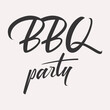 BBQ party lettering picnic card