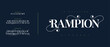 © fourmonths - Rampion elegant font alphabet uppercase lowercase and number. Classic lettering minimal fashion designs. Typography modern serif fonts regular decorative vintage concept. Vector illustration