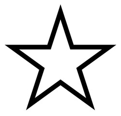 Pointy favorite star line icon isolated 