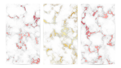 Wall Mural - Set of marble texture backgrounds