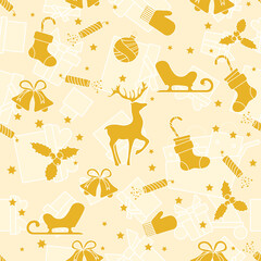 Wall Mural - Pattern New year Merry Christmas Winter Holiday