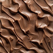 Fondo con detalle y textura de superficie de cobertura de chocolate con reflejos de luz