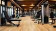 © kanurism - Interior of a comfortable sports club or fitness gym with exercise equipment