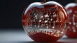 © Studio art - A bunch of musical note symbols inside an apple made of crystal.