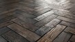 Generate a high-resolution image of a herringbone parquet floor