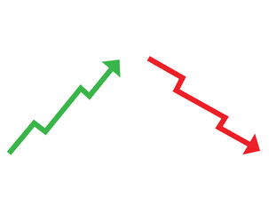 business graph up and down concept