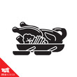 Peking Duck meal vector glyph icon