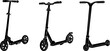 silhouette scooters on white background vector
