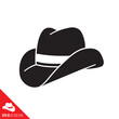 Cowboy hat glyph icon vector