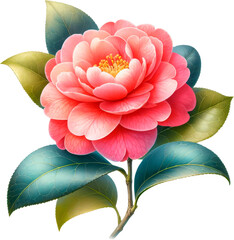 Wall Mural - Amazing rose flower isolated on a transparent background. Cut out, close-up.