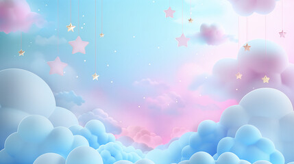 Wall Mural - soft dreamy pastel clouds background