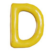 3d render of mustard sauce alphabets or letters for food or restaurant kitchen concept