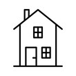 House and home icon. Simple country house.