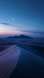 Fototapeta Na sufit - Vertical recreation of dunes in the desert at night