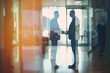 © ArtSpree - Close-up portrait of a business meeting in the office, generative AI. Beautiful simple AI generated image in 4K, unique.