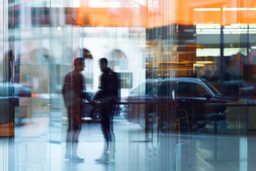 Close-up portrait of a business meeting in the office, generative AI. Beautiful simple AI generated image in 4K, unique.