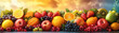 fresh fruits paradise. vibrant colors, such as shades of orange, yellow, and green, to represent the variety of fresh fruits in the Jam. images of nature, exotic fruits, and sunny skie/ Generative AI