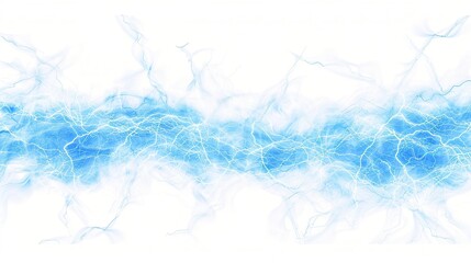 Blue electricity isolated on white background