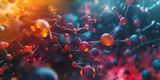 Fototapeta  -  Abstract science background with atoms and molecule 
 Abstract Structures in Science and Medicine  concept 