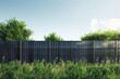 vertical solar panel fence innovative renewable energy costeffective sustainable living digital illustration