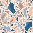 terrazzo seamless pattern, fabric motif, marble background