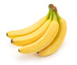 bunch of bananas on white background