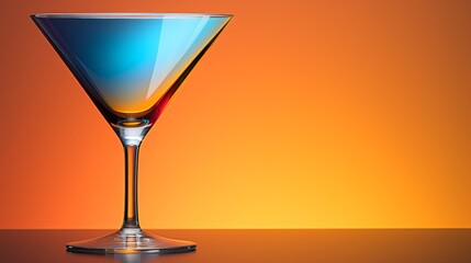 A vibrant blue and red drink rests on a table, exuding a sense of energy and contrast