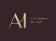 AI letter logo icon design. Classic style luxury initials monogram.