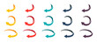 Arrow vector collection. Arrow cursor icons. Colored up arrows collection. Vector arrows collection. Arrow icon set.