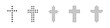 Christian Cross Vector Set. Dotted Christian Cross icons. Dotted cross