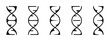 DNA icons set. DNA symbols.