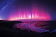 The mesmerizing Aurora Australis, also known as the Southern Lights, paints the night sky with vibrant colors.