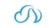 logo design cloud and road, internet, technology, transportation, way, logo design template, icon, vector, symbol, idea.